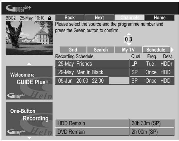 PIONEER DVR 645 H - Réglage duprogrammateur pour l'enregistrement manuel - 3