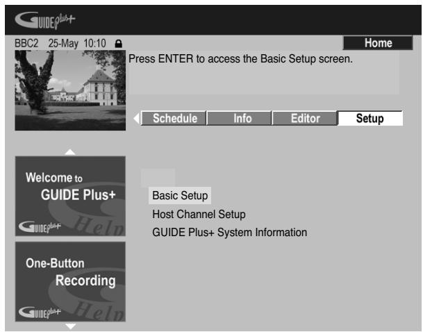 PIONEER DVR 645 H - Modification de la configuration de GUIDE Plus+ - 1