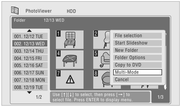 PIONEER DVR 645 H - Sélectionnez l'item 'Multi-Mode' dans le menu. - 1