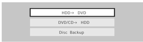 PIONEER DVR 645 H - Choisissez 'HDD DVD'. - 1