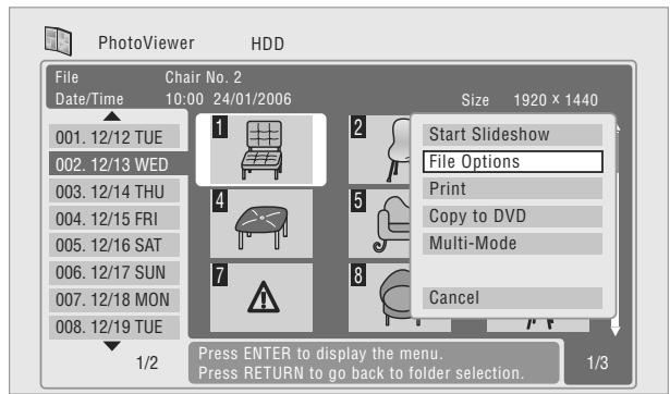 PIONEER DVR 645 H - Sélectionnez le(s) fichier(s) ou dossier(s) que vous souhaitez supprimer. - 2