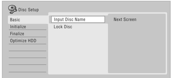 PIONEER DVR 645 H - Input Disc Name - 1