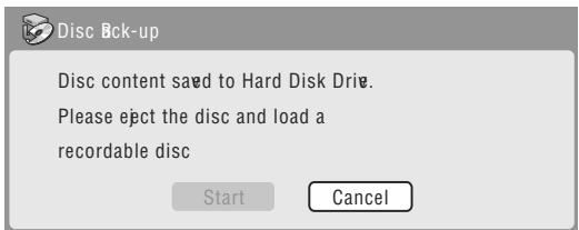 PIONEER DVR 645 H - Lorsque la copie des données est terminée, retirez le disque et mettez en place un DVD vierge* enregistrable. - 1