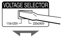 SONY MDS-JE770 - Réglage du sélecteur de tension (seulement sur les modèles avec sélecteur de tension) - 1