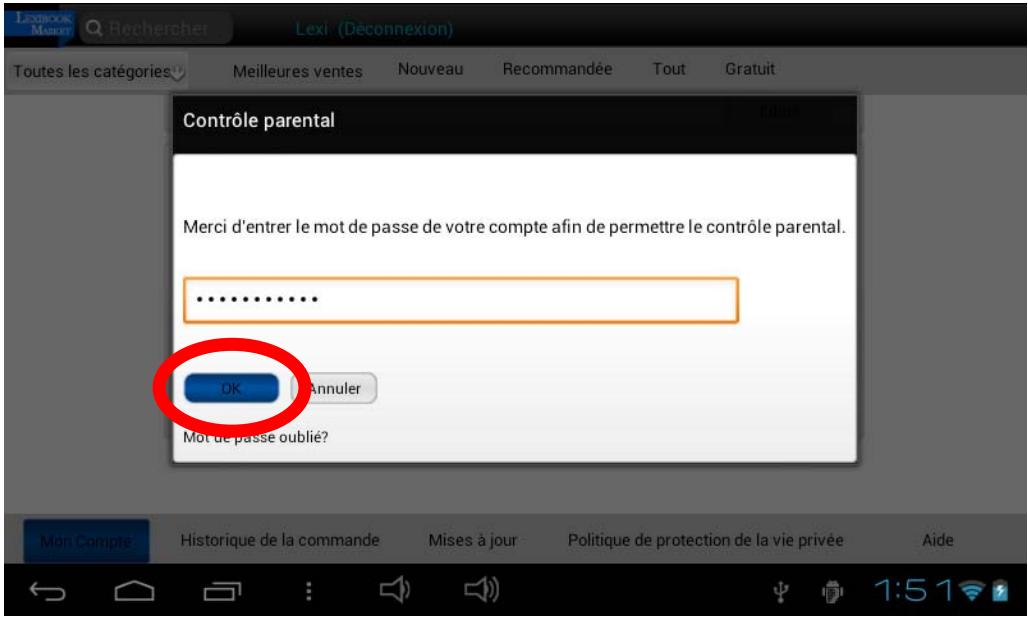 LEXIBOOK MFC175FRW - Activer le contrôle parental : - 4