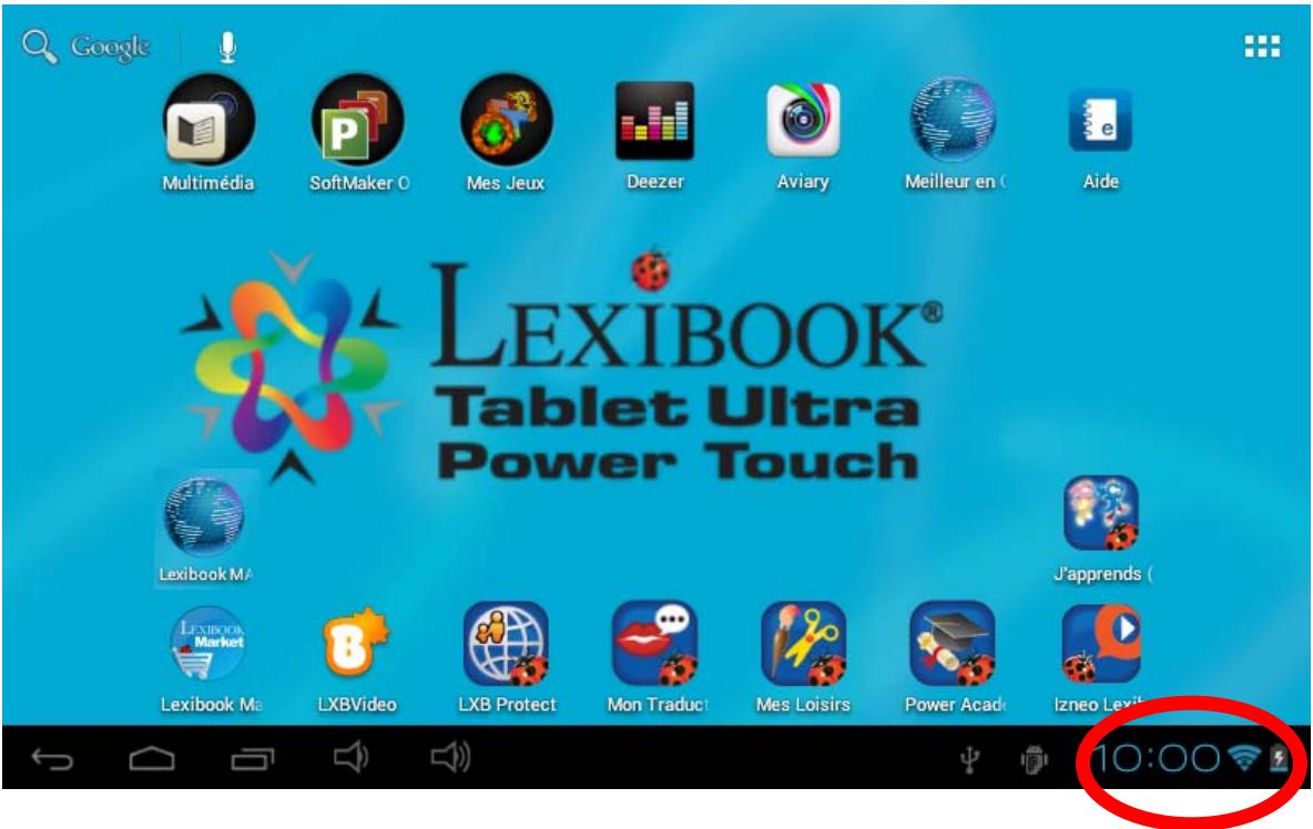 LEXIBOOK MFC175FRW - Activer la fonction wi-fi de la tablette - 1