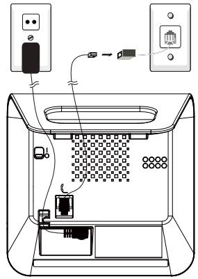 ALCATEL VERSATIS F 230 GRIS - Branchement de la base - 1