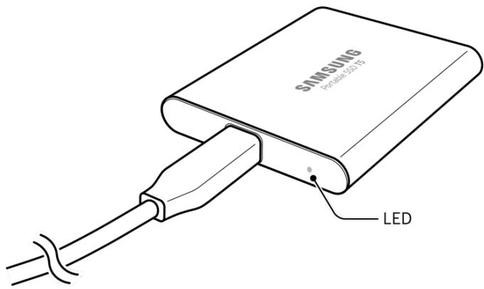 SAMSUNG T5 - Comprendre les voyants LED - 1
