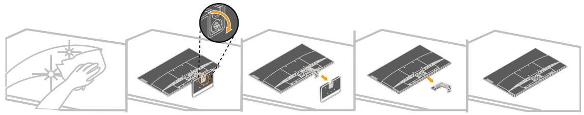 LENOVO ECRANFY - Detacher la base et le support du moniteur - 1