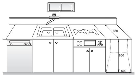 LG-GOLDSTAR WD14401TDK - Dégagement supplémentaire : - 1