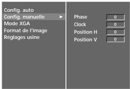 LG-GOLDSTAR 60PF95 - Réglage des options d'écran phase, horloge et position - 10