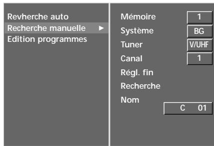 LG-GOLDSTAR 60PF95 - Programmation manuelle (en mode analogique) - 5