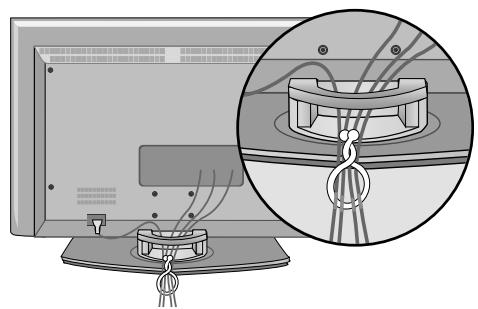 LG-GOLDSTAR 60PF95 - Regroupez les câbles à l'aide de l'attache de fixation fournie. - 1