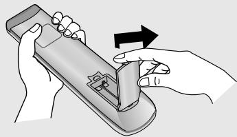 LG-GOLDSTAR 60PF95 - Insertion des piles - 1