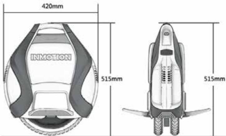 INMOTION V3 C BLEUE - Plan du produit - 2