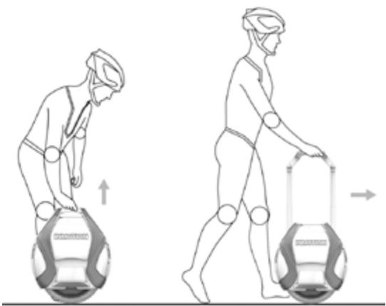 INMOTION V3 C BLEUE - Poignée de transport et mode d'assistance - 1