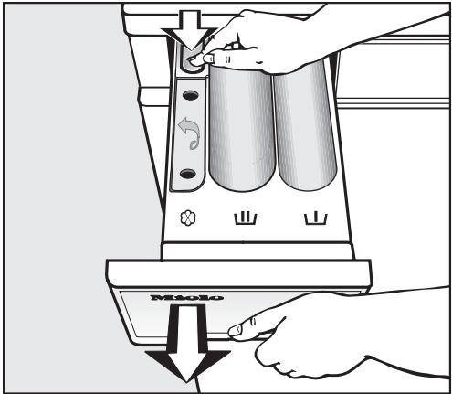 MIELE WT2670S - Nettoyage de la boîte à produits - 1