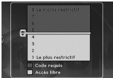 THOMSON DTH 8560 E NOIR - Niveau de restriction - 1