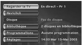THOMSON DTH 8560 E NOIR - À propos des autres affichages (menus et bandeaux) - 1