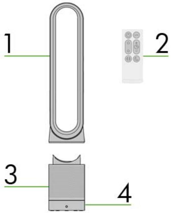 DYSON TPO2 BLANC ARGENT - Contenu de la boîte - 1