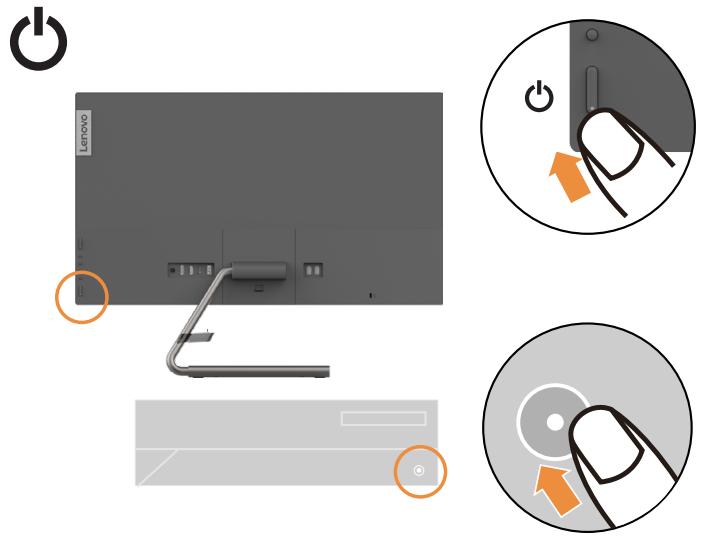LENOVO EcranQ27H-10 - Raccorder et mettre en marche votre moniteur - 10