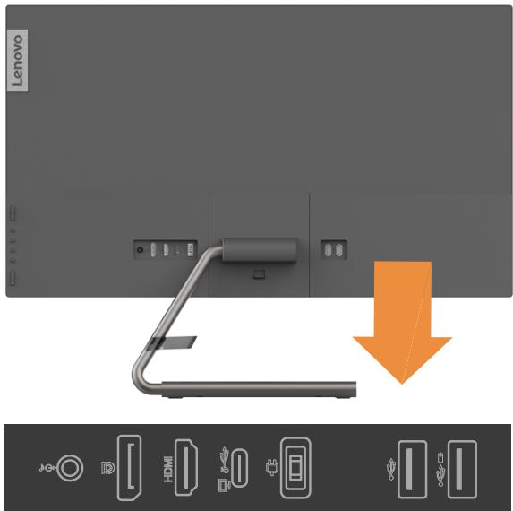 LENOVO EcranQ27H-10 - Raccorder et mettre en marche votre moniteur - 2
