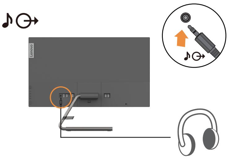 LENOVO EcranQ27H-10 - Raccorder et mettre en marche votre moniteur - 6