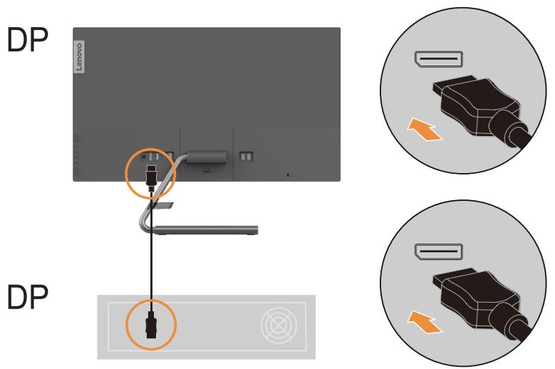 LENOVO EcranQ27H-10 - Raccorder et mettre en marche votre moniteur - 4