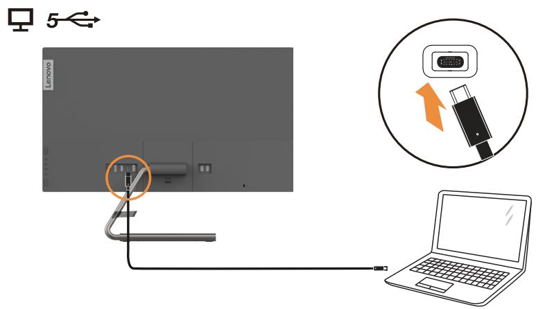 LENOVO EcranQ27H-10 - Raccorder et mettre en marche votre moniteur - 5