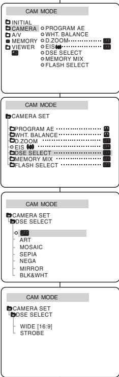 SAMSUNG VP-D905 - Een effect kiezen - 1