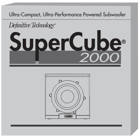 DEFINITIVE TECHNOLOGY SUPERCUBE 2000 - Table des matières - 2