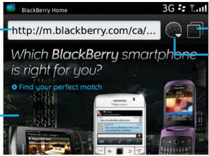 BLACKBERRY CURVE 9520 - Le navigateur: aperçu - 1