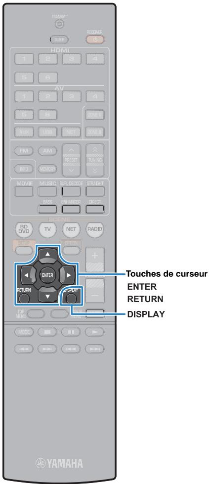 YAMAHA RXV477 - Appuyez sur USB pour sélectionné « USB » en tant que source d'entrée. - 3