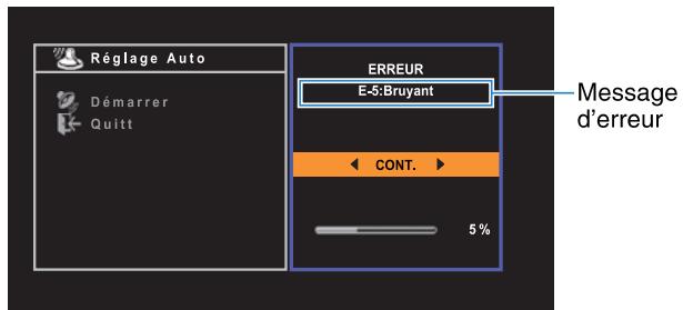 YAMAHA RXV477 - Messages d'erreur - 1