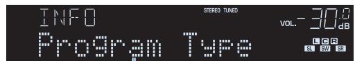YAMAHA RXV477 - ■ Affichage des Radio Data System informations - 2
