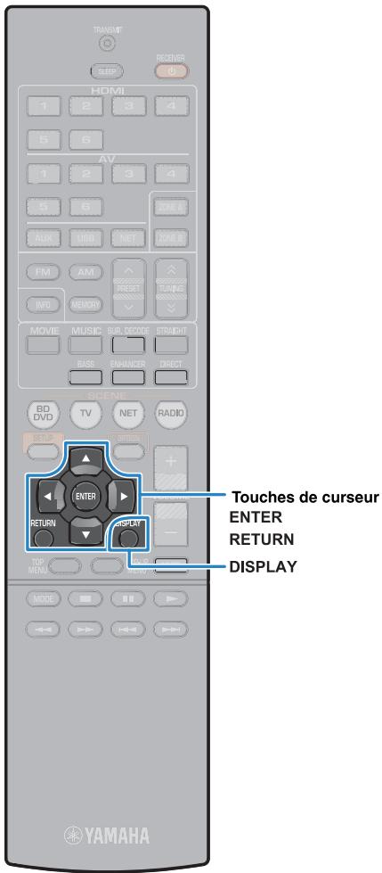 YAMAHA RXV477 - Appuyez sur USB pour sélectionné « USB » en tant que source d'entrée. - 3
