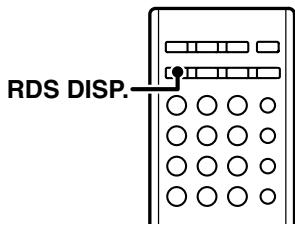 KENWOOD KRF-V5300D - Utilisation de touche RDS DISP. (affichage) - 1