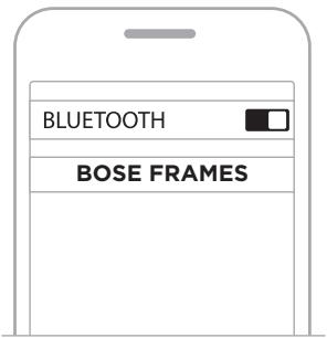 BOSE FRAMES SOPRANO - CONNEXION VIA LE MENU BLUETOOTH DE VOTRE PÉRIPHÉRIQUE MOBILE - 2