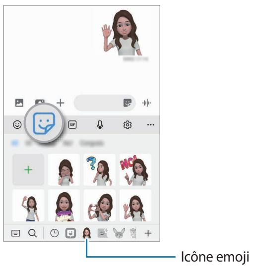 SAMSUNG GALAXY S20FE CLOUDLAVANDER - Utiliser vos autocollants emojis dans une conversation - 1