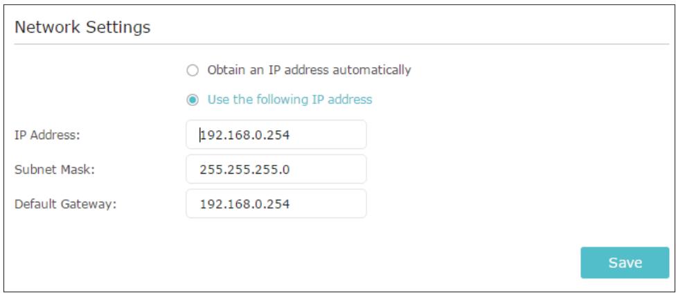 TP-LINK RE200 - Change LAN Settings - 1