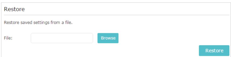 TP-LINK RE200 - To restore configuration settings: - 1