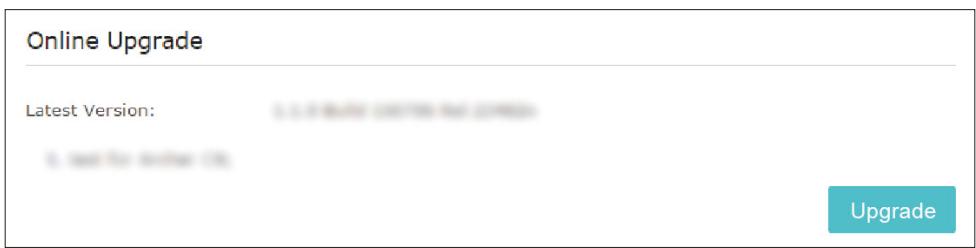 TP-LINK RE200 - To upgrade the firmware online: - 2