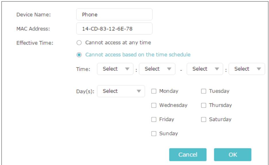 TP-LINK RE200 - Select Blacklist and click Save. - 4