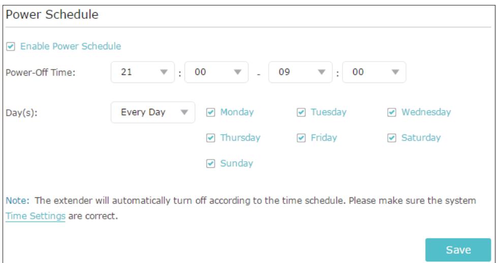 TP-LINK RE200 - Power Schedule - 1
