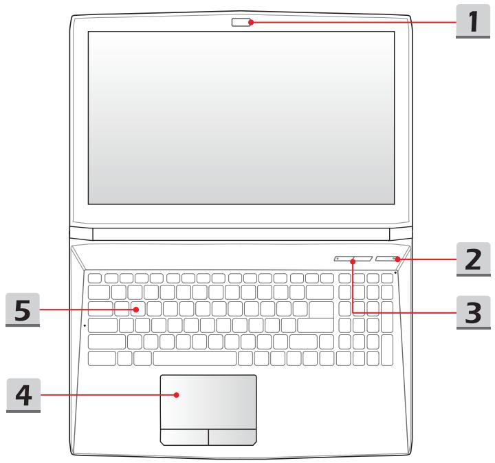 MSI Gl62 60D-487-FR - Vue du dessus - 1