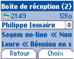 SAGEM M2002 - Boîte de réception - 2