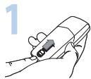 SAGEM M2002 - Installation de la carte SIM et de la batterie - 1