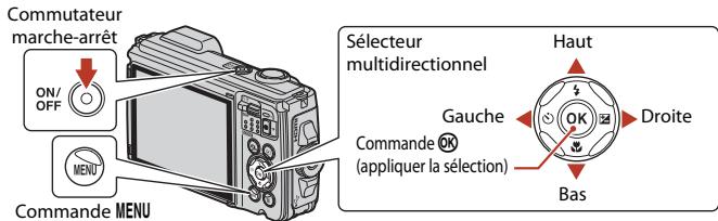 NIKON COOLPIX W300 - Appuyez sur le commutateur marche-arrêt pour mettre l'appareil photo sous tension. - 1