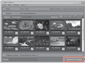NIKON COOLPIX W300 - Quand Nikon Transfer 2 démarre, cliquez sur Démarrer le transfert. - 1