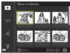 NIKON COOLPIX W300 - Utilisez les touches ◀▶ du sélecteur multidirectionnel pour sélectionner l'image que vous souhaitez supprimer. - 1